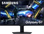 Samsung - 27" Odyssey G7 (G70D) 4K UHD IPS AMD FreeSync Premium Pro and G-Sync Compatible Smart Gaming Monitor with HDR400 - Black