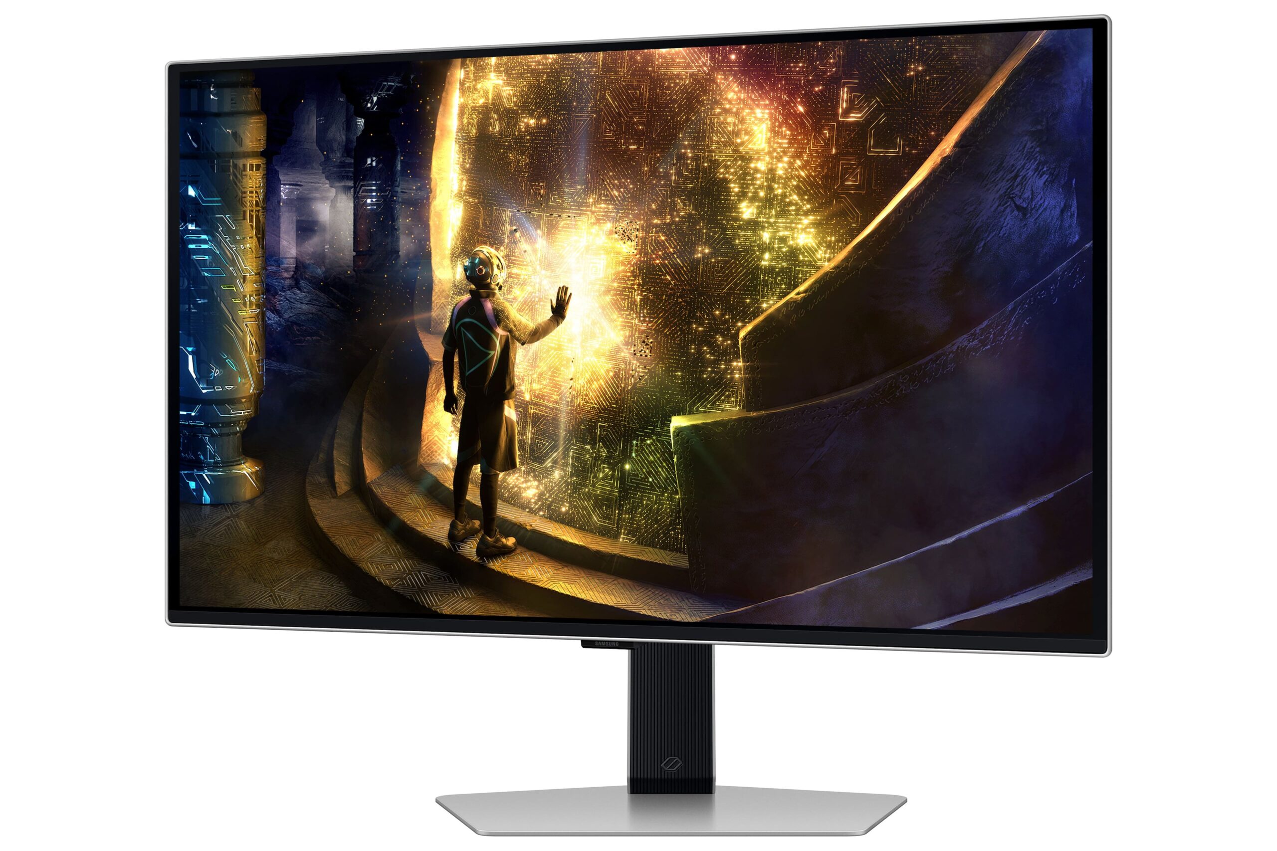 Samsung - 27" Odyssey QD-OLED G6 (G61S) QHD 240Hz 0.03ms FreeSync Premium Pro and G-Sync Compatible Gaming Monitor with HDR - Silver Metal with Slim Design