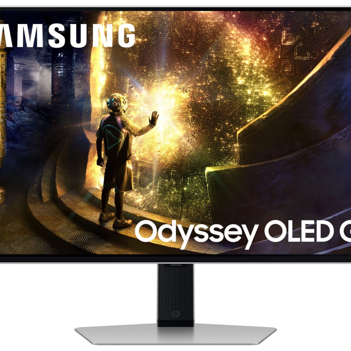 Samsung - 27" Odyssey QD-OLED G6 (G61S) QHD 240Hz 0.03ms FreeSync Premium Pro and G-Sync Compatible Gaming Monitor with HDR - Silver Metal with Slim Design