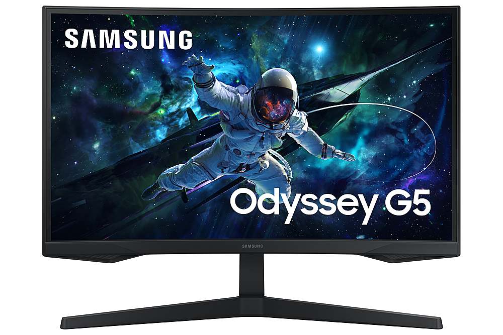 Samsung - 32" Odyssey 1000R Curved QHD 165Hz 1ms AMD FreeSync Gaming Monitor (DP, HDMI) - Black