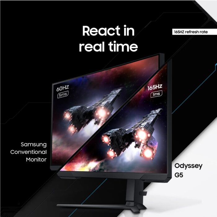 Samsung - Odyssey G51C 32" QHD FreeSync Premium Gaming Monitor with HDR10 (DisplayPort, HDMI) - Black