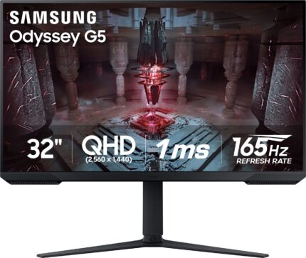 Samsung - Odyssey G51C 32" QHD FreeSync Premium Gaming Monitor with HDR10 (DisplayPort, HDMI) - Black