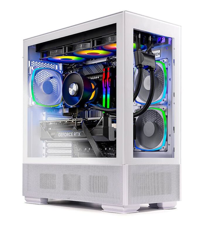 Skytech Gaming - AZURE 2 Gaming Desktop PC – Intel Core i7-13700F – 32GB Memory – NVIDIA RTX 4070 Ti – 1TB NVMe SSD - White