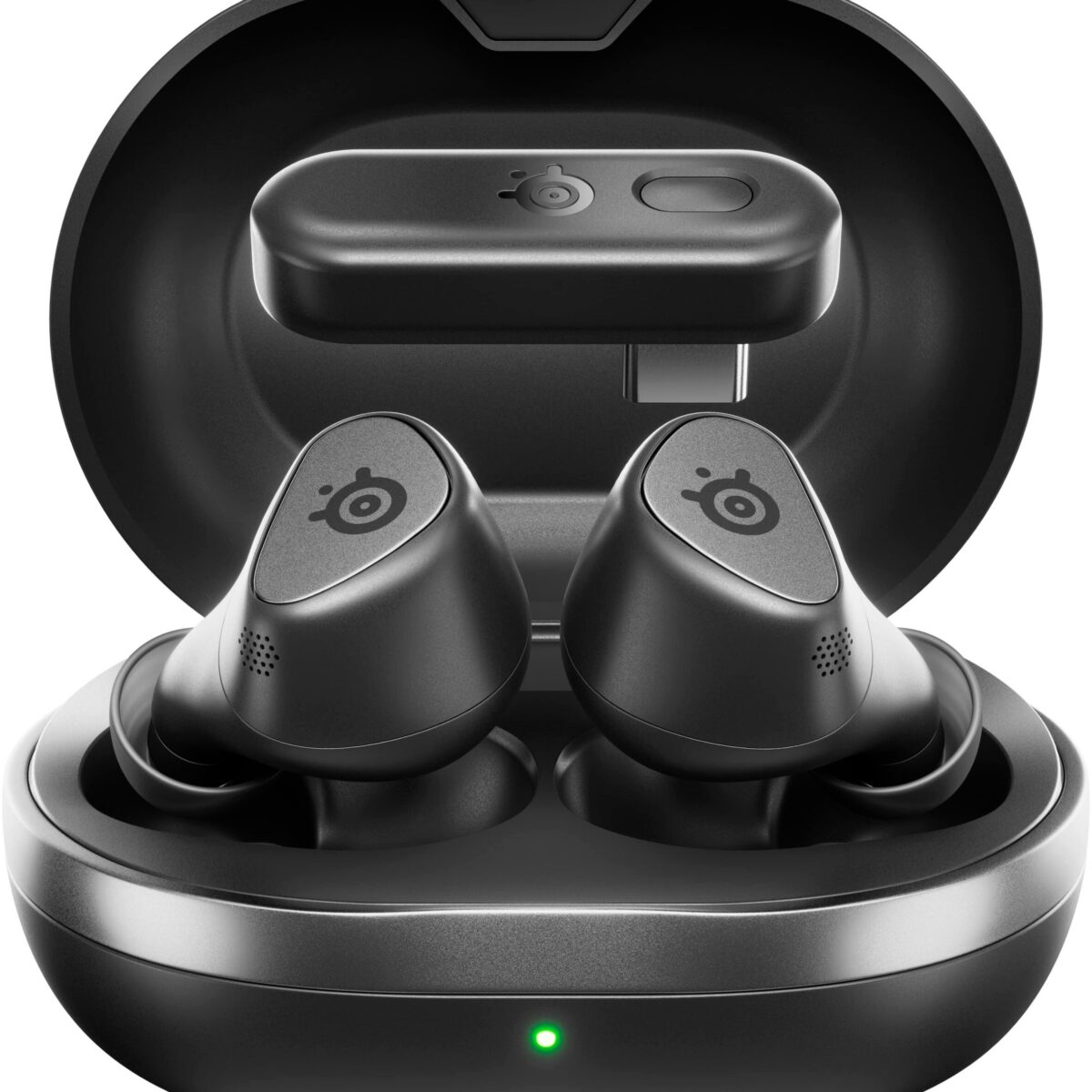 SteelSeries - Arctis GameBuds True Wireless Noise Cancelling Gaming Earbuds for PS5, PS4, PC, Switch - Black