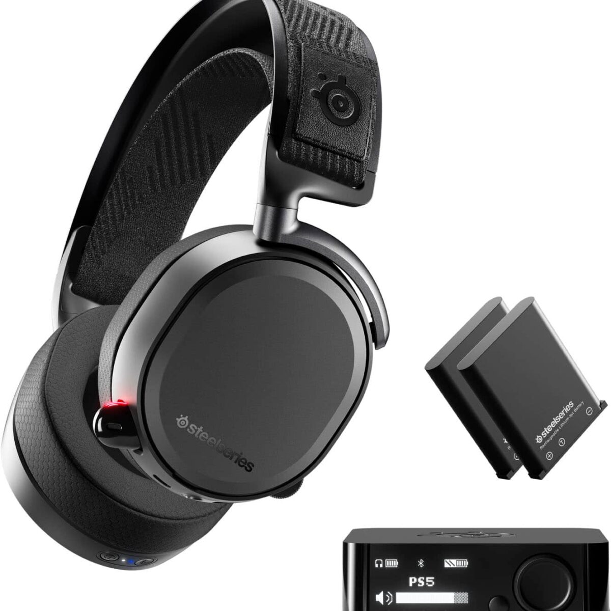 SteelSeries - Arctis Pro Wireless DTS Headphone:X v2.0 Surround Sound Gaming Headset for PS4 and PC - Black