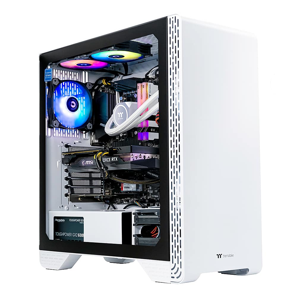 Thermaltake - Glacier 360 Gaming Desktop - AMD Ryzen 5 5600X - 16GB Memory - NVIDIA GeForce RTX 3060 - 1TB NVMe M.2 - White