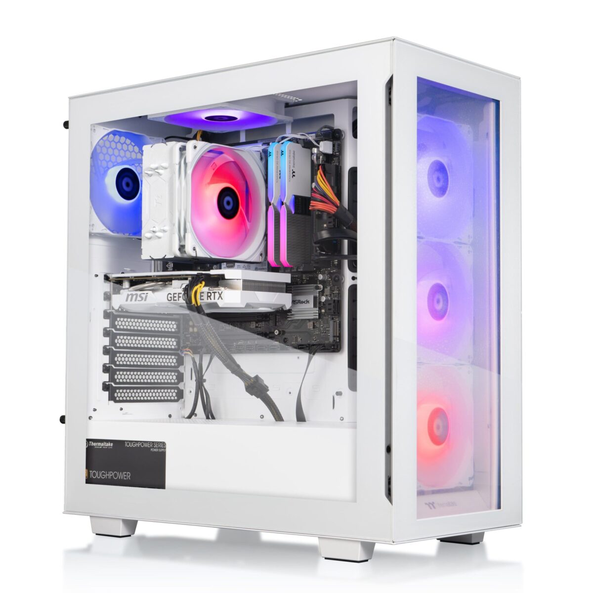 Thermaltake - LCGS View u460T Gaming Desktop - Intel Core Ultra 5 - 245KF - 32GB Memory - NVIDIA GeForce RTX 4060 Ti - 1TB SSD - White