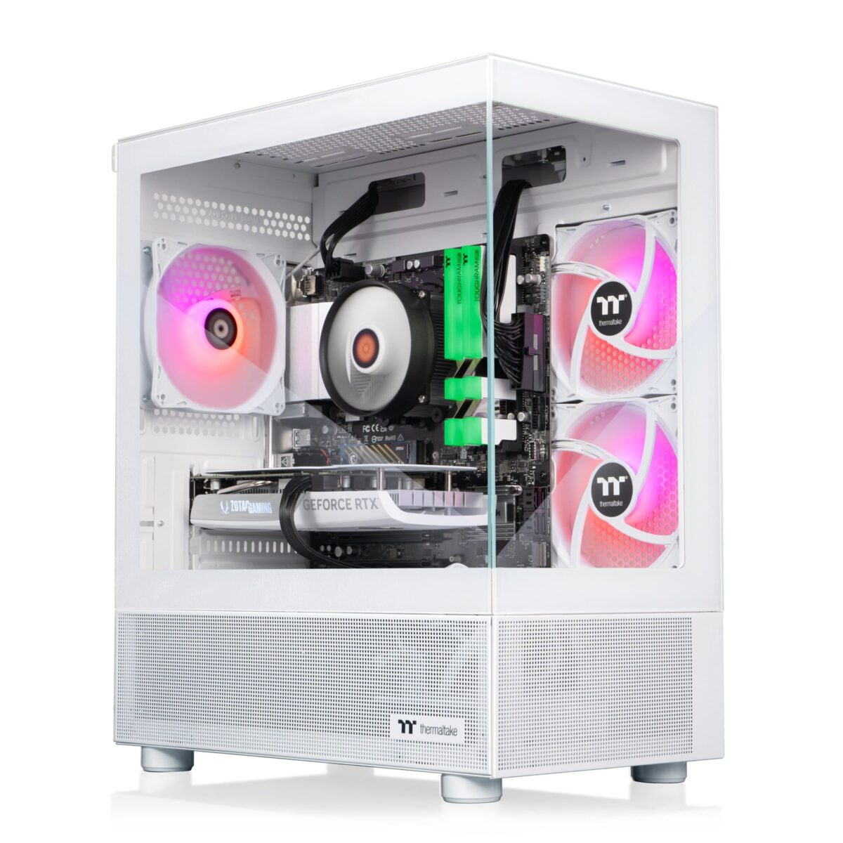 Thermaltake - LCGS Vista 460S Gaming Desktop AMD Ryzen 5 5600X, 16GB RGB Memory, NVIDIA GeForce RTX 4060, 1TB NVMe M.2 - White