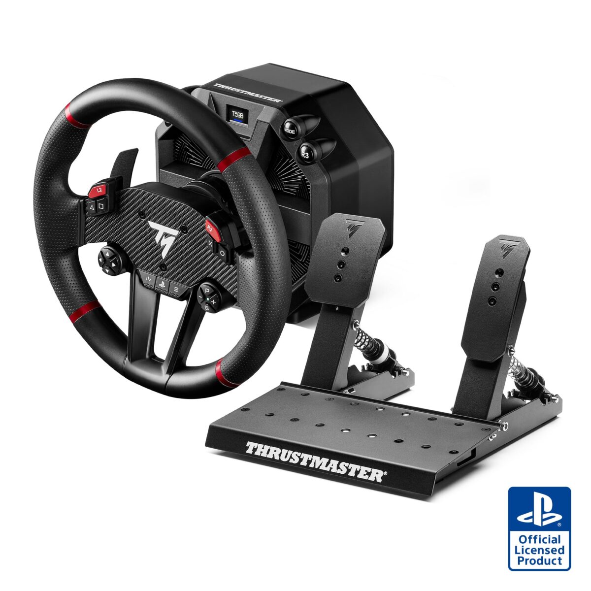 Thrustmaster - T598, Direct Axial Drive Force Feedback Racing Wheel and Pedal Set (PS5, PS4, PC) - Black