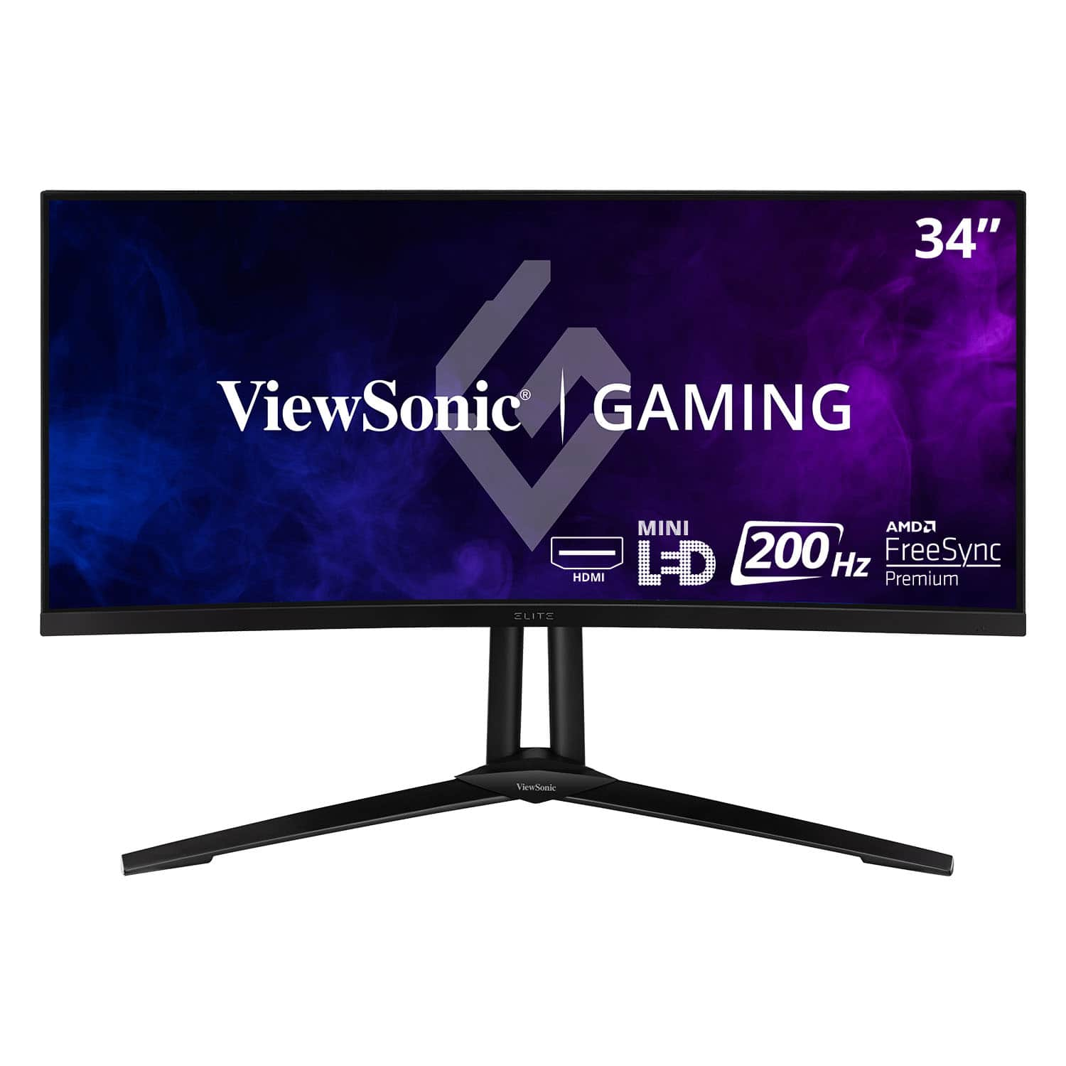 ViewSonic - ELITE XG341C-2K 34" LCD UWQHD FreeSync Gaming Monitor (HDMI, DP, USB-C) - Black