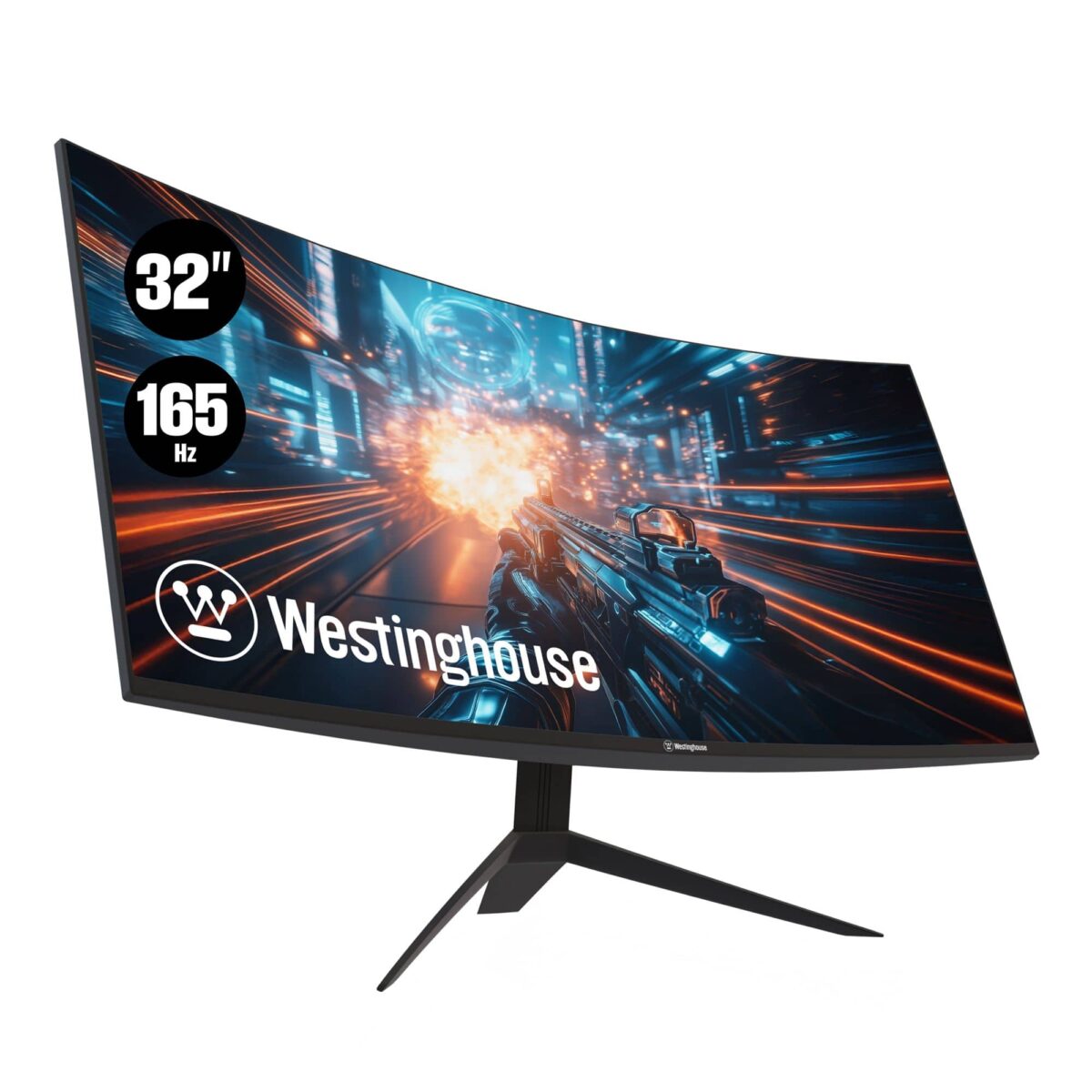 Westinghouse - 32" Curved Full HD GamingMonitor - Black