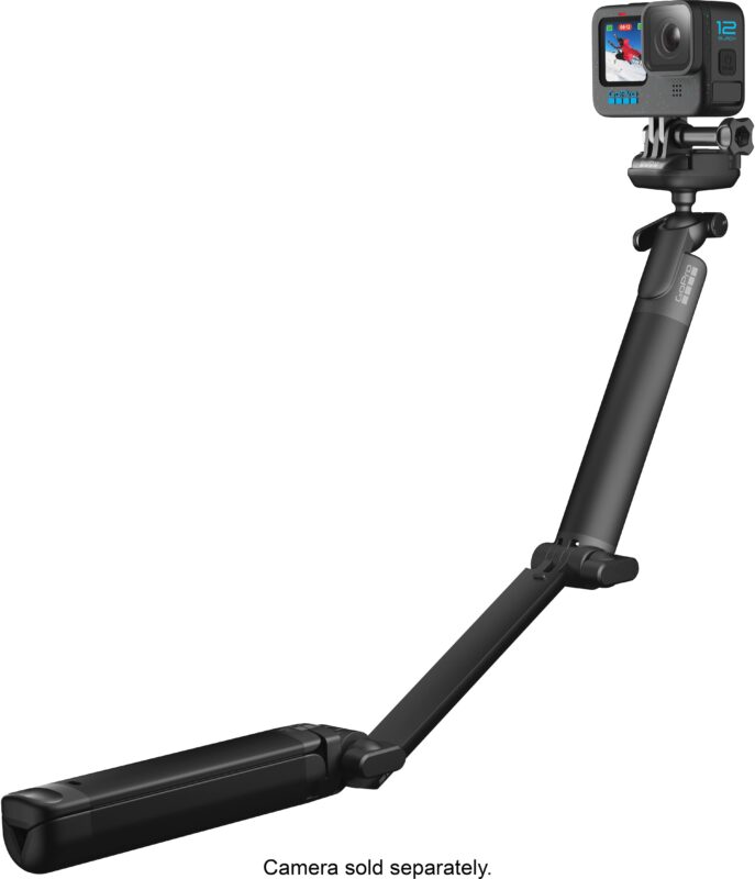 3-Way Tripod/Grip/Arm Compatible with All GoPro Cameras - Black