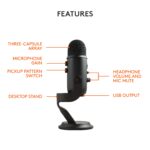 Blue Microphones - Blue Yeti Professional Multi-Pattern USB Condenser Microphone