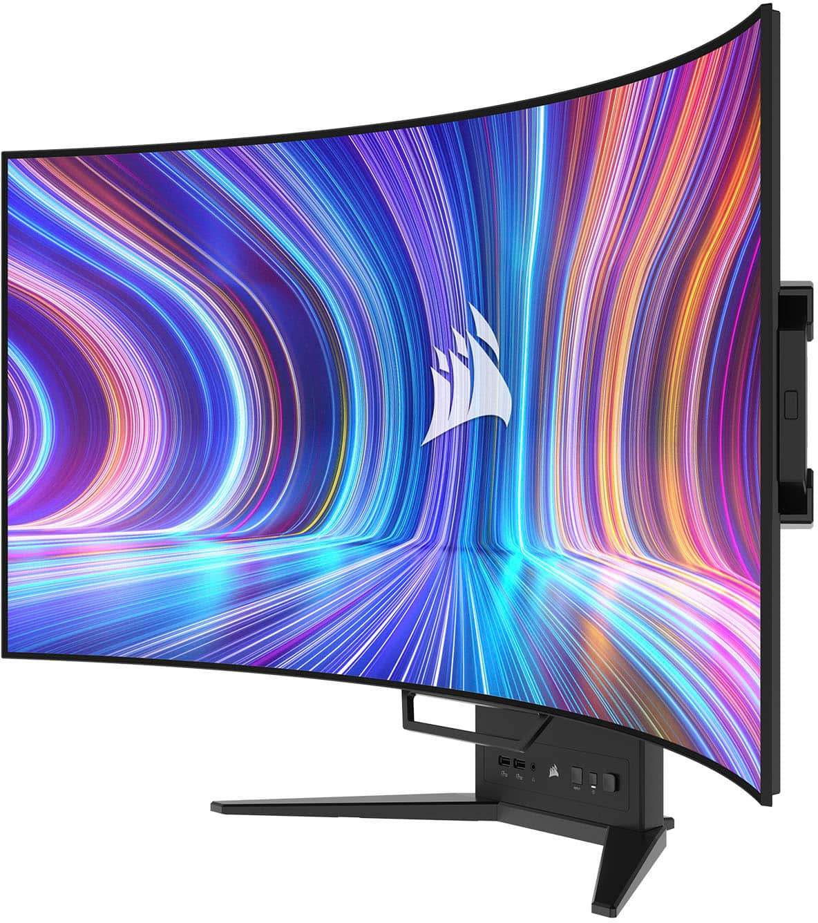 CORSAIR - Xeneon Flex 45” OLED Bendable QHD 240Hz 0.03ms FreeSync and G-SYNC Compatible Monitor with HDR10 (HDMI, DisplayPort) - Black