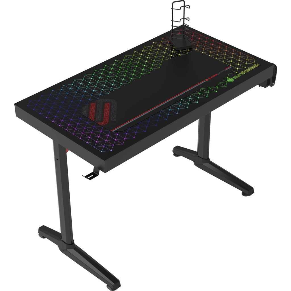 Eureka Ergonomic Explorer Lighting Glass Desktop Gaming Desk