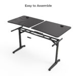 Eureka Ergonomic GIP-P47 Gaming Desk Black