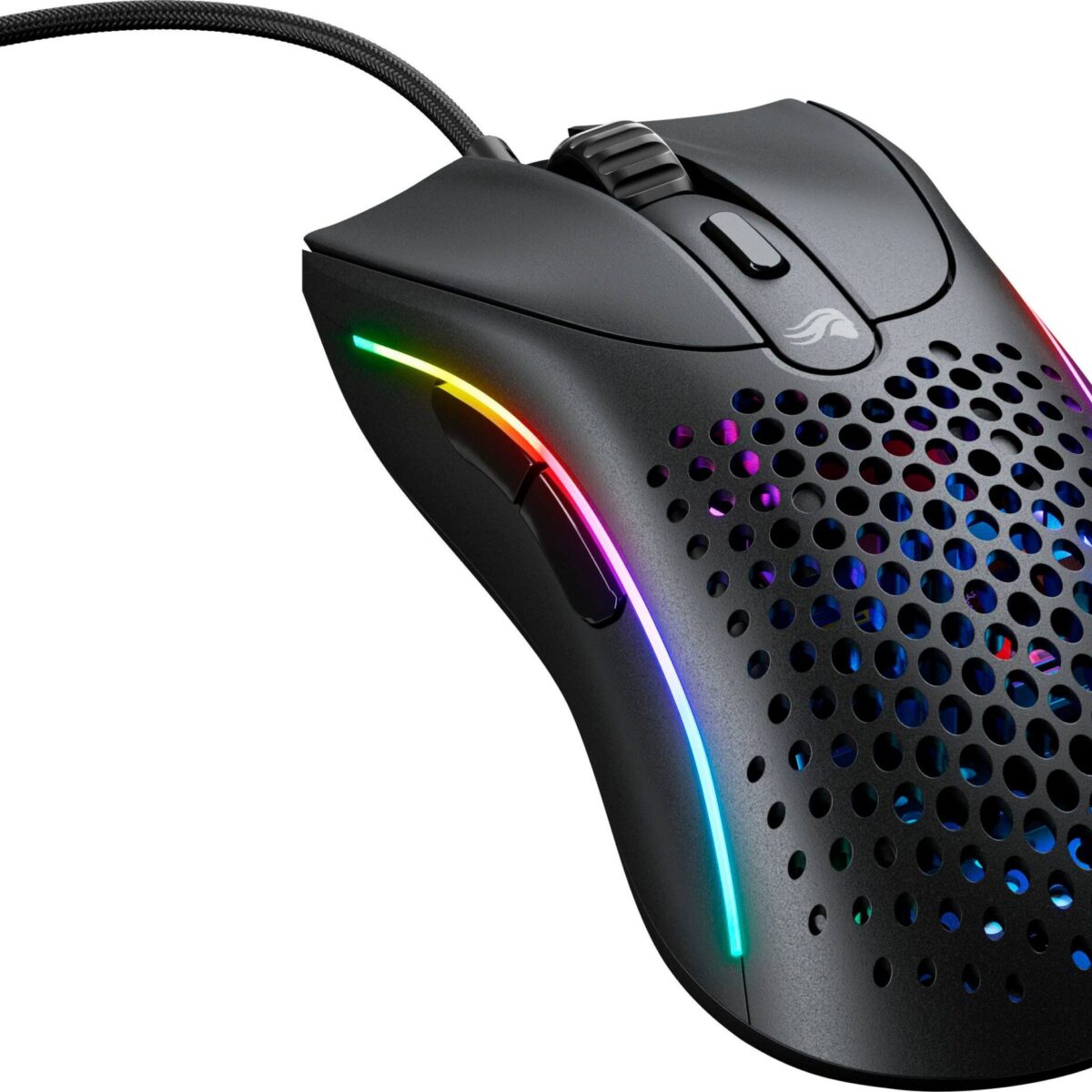 Glorious - Model D 2 Wired Optical RGB Gaming Mouse with 6 Programmable Buttons - Wired - Matte Black