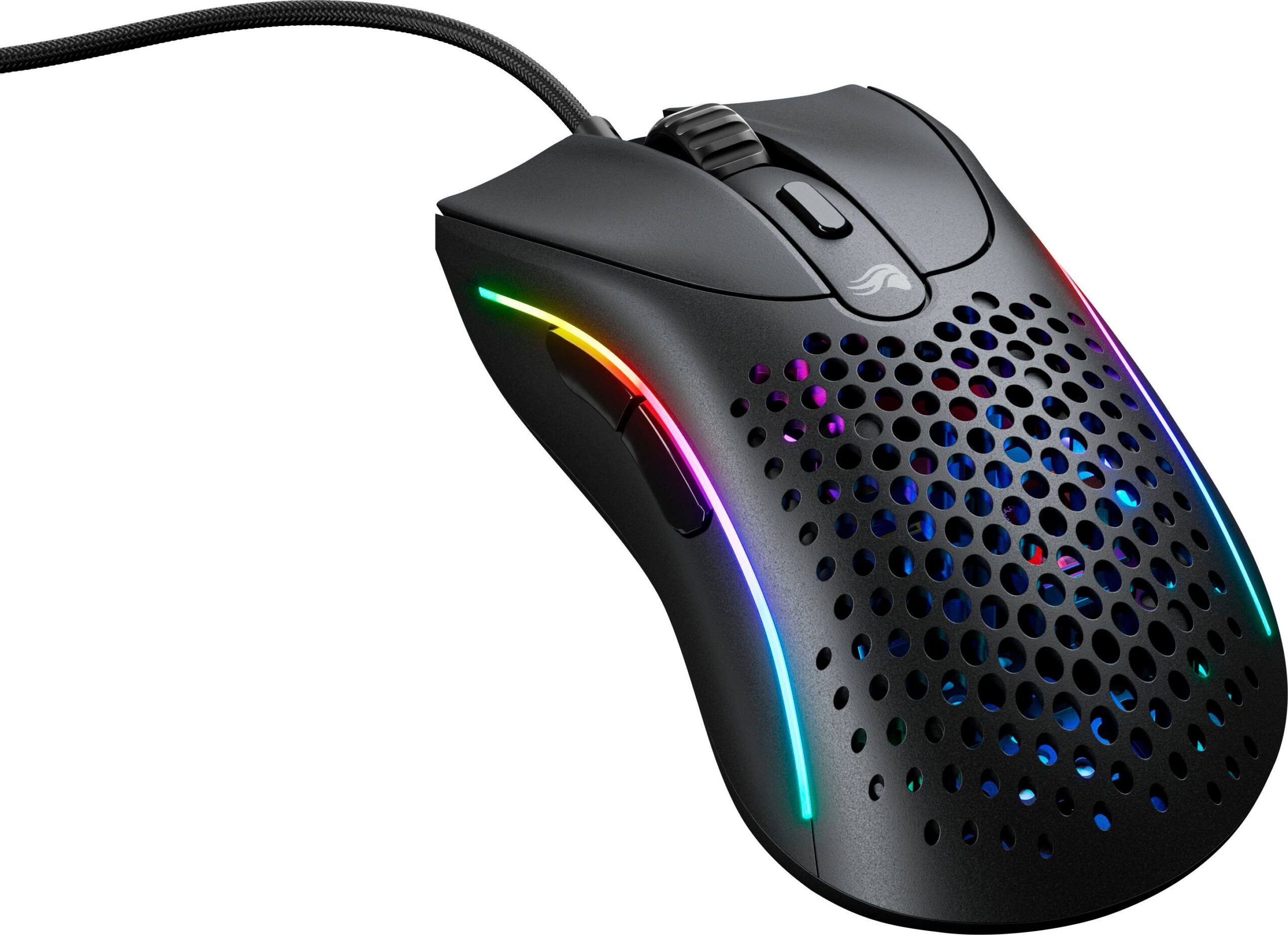 Glorious - Model D 2 Wired Optical RGB Gaming Mouse with 6 Programmable Buttons - Wired - Matte Black