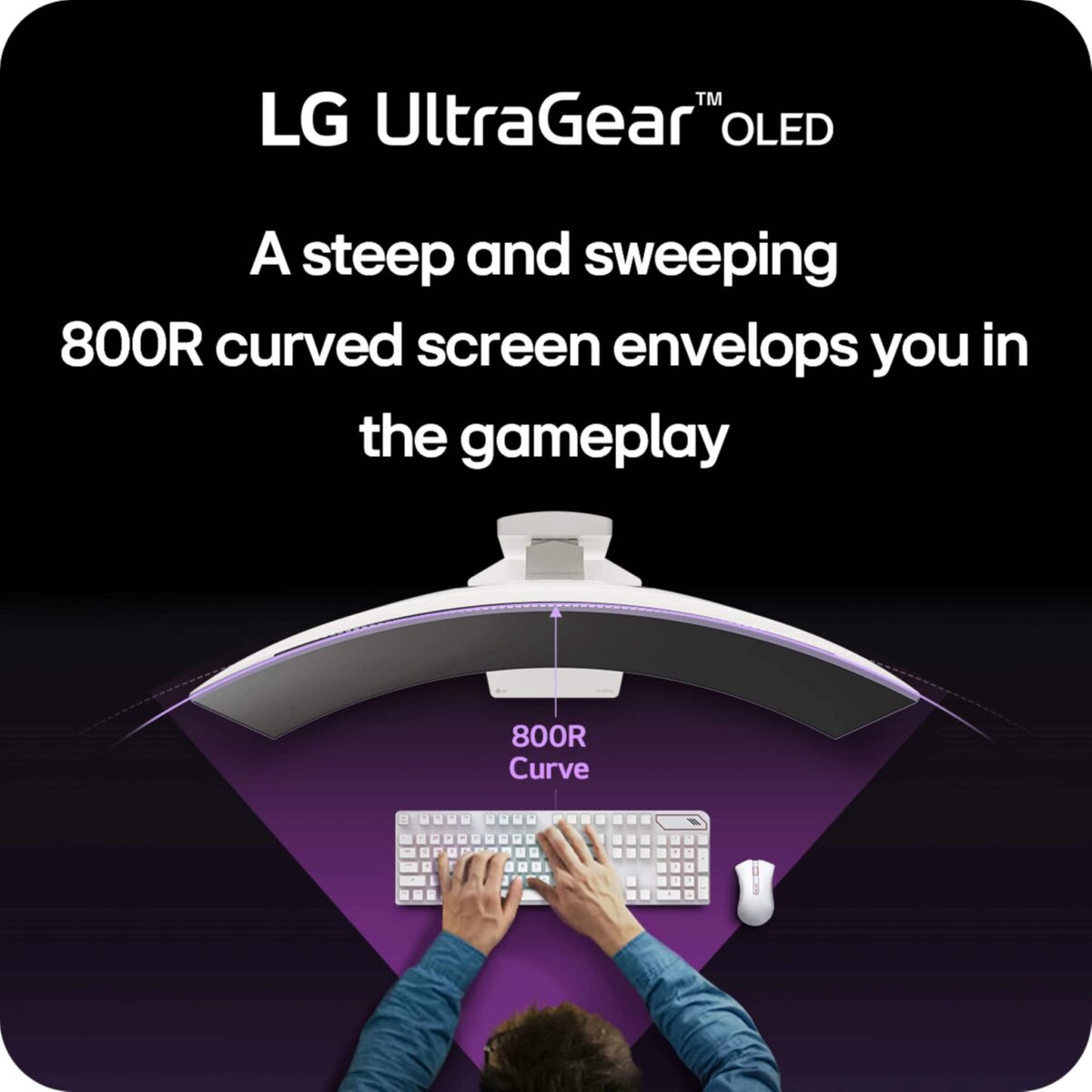 LG - UltraGear 34" OLED Curved WQHD 240Hz 0.03ms FreeSync and NVIDIA G-SYNC Compatible Gaming Monitor with HDR400 - White