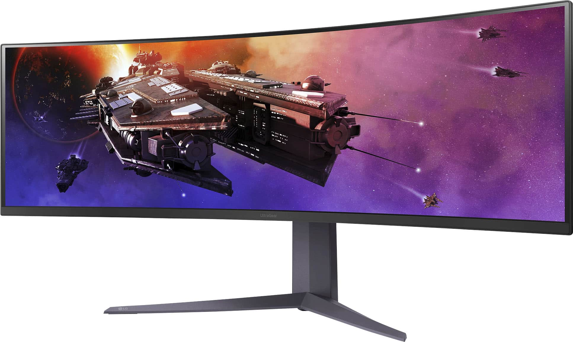 LG - UltraGear 45” Curved QHD 200Hz 1-ms FreeSync Premium Gaming Monitor with HDR (Display Port, HDMI, USB Type-C) - Black