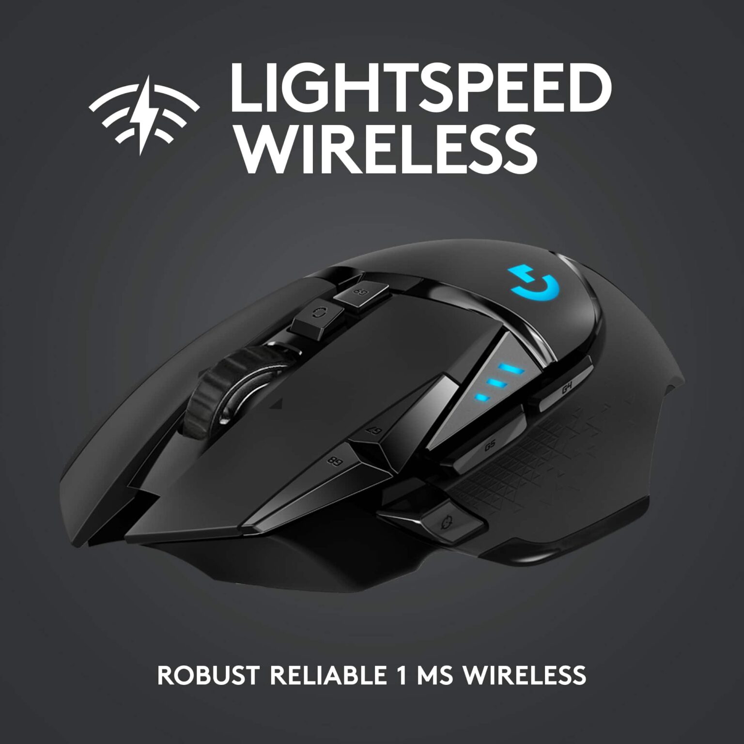 Logitech - G502 Lightspeed Wireless Optical Gaming Mouse with RGB Lighting - Wireless - Black