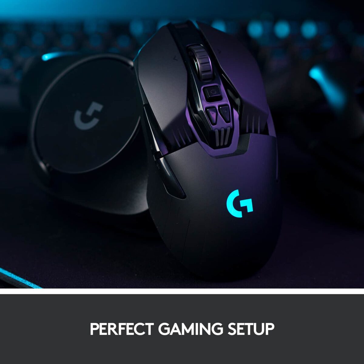 Logitech - G903 LIGHTSPEED Wireless Optical Gaming Ambidextrous Mouse with RGB Lighting - Wireless - Black