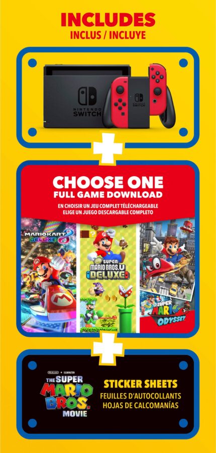 Nintendo - Geek Squad Certified Refurbished Switch Mario Choose One Bundle - Red