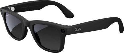 Ray-Ban Meta - Wayfarer glasses with Meta AI, Audio, Photo, Video Compatibility - Polarized Gradient Graphite Lenses - Matte Black