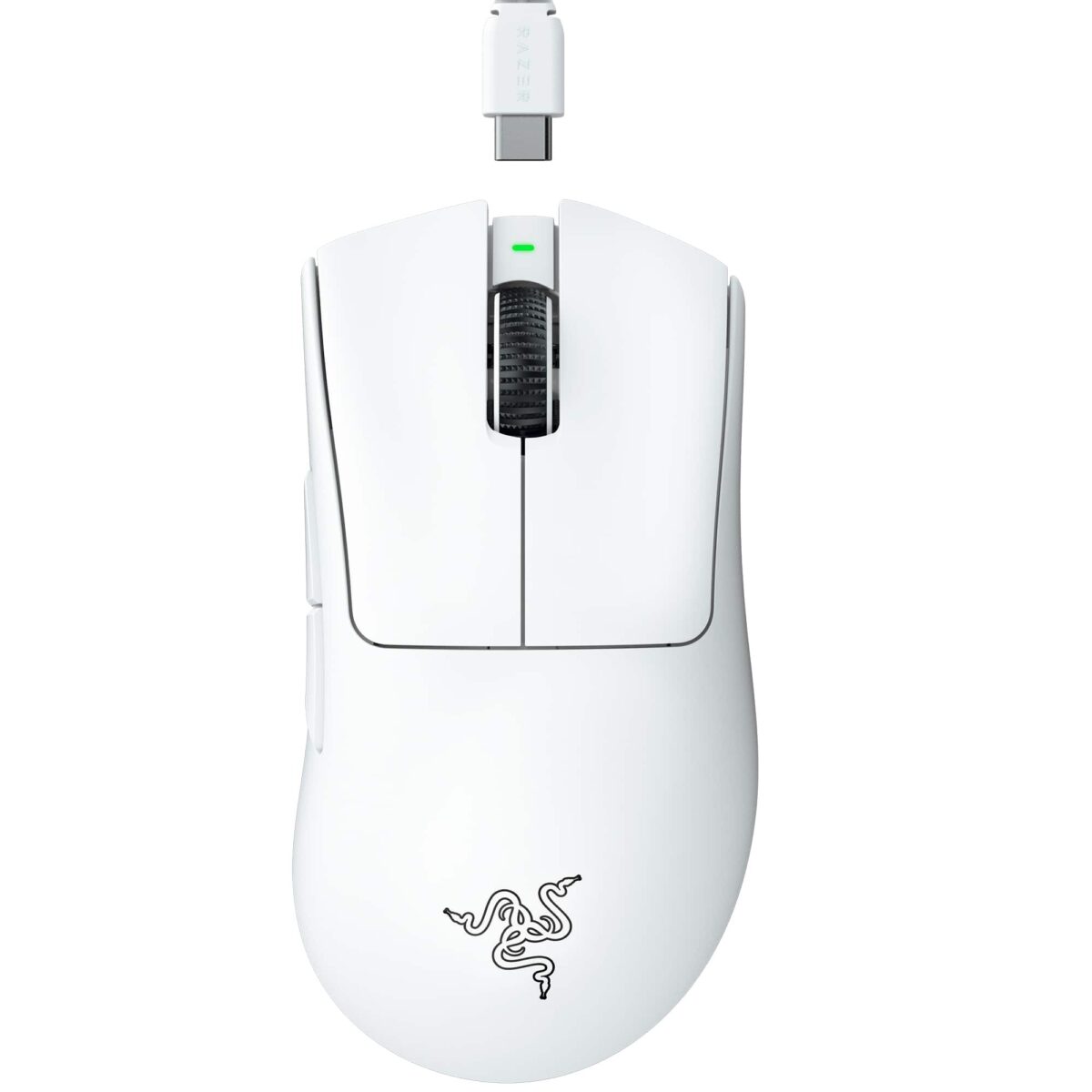 Razer - DeathAdder V3 Pro Lightweight Wireless Optical Gaming Mouse with 90 Hour Battery - Wireless - White