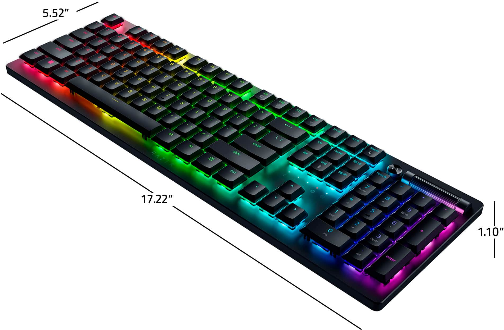 Razer - DeathStalker V2 Pro Full Size Wireless Optical Linear Switch Gaming Keyboard with Low-Profile Design - Black