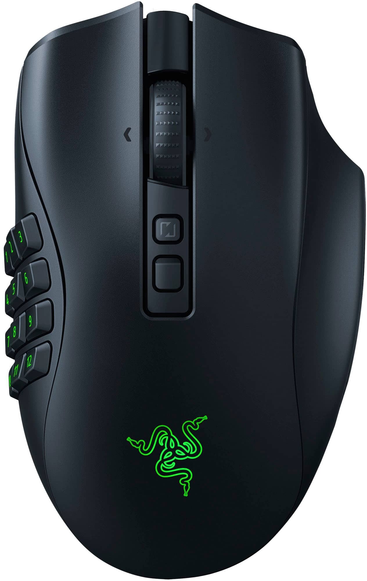 Razer - Naga V2 Pro MMO Optical Gaming Mouse with Interchangeable Side Plates in 2, 6, 12 Button Configurations - Wireless - Black