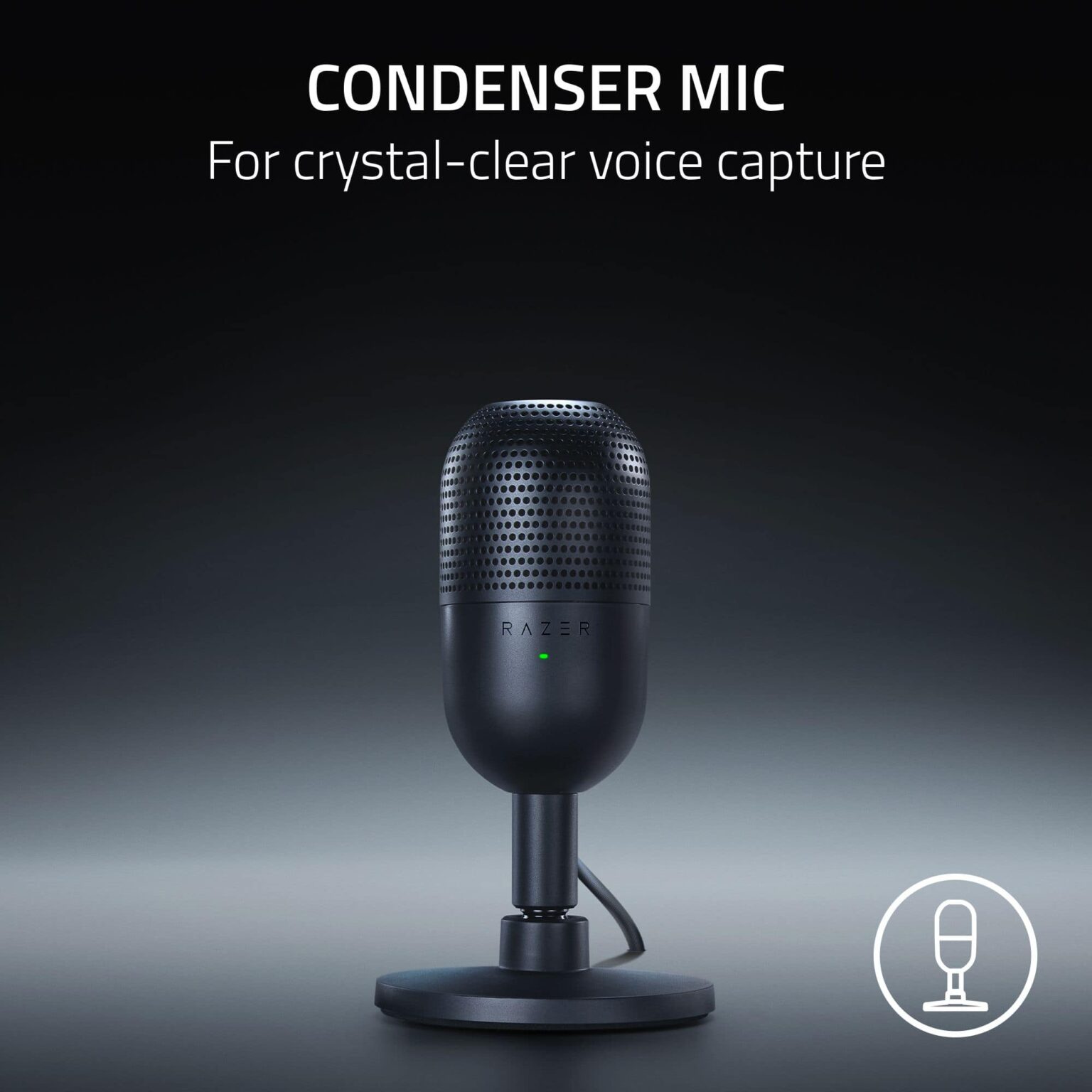 Razer - Seiren V3 Mini Wired Ultra-compact Condenser USB Microphone