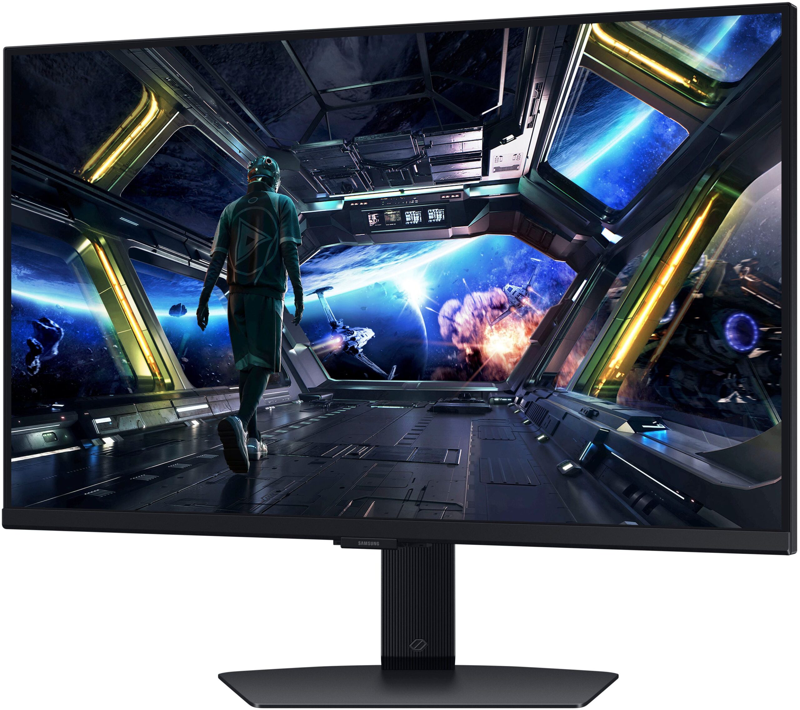 Samsung - 27" Odyssey G7 (G70D) 4K UHD IPS AMD FreeSync Premium Pro and G-Sync Compatible Smart Gaming Monitor with HDR400 - Black