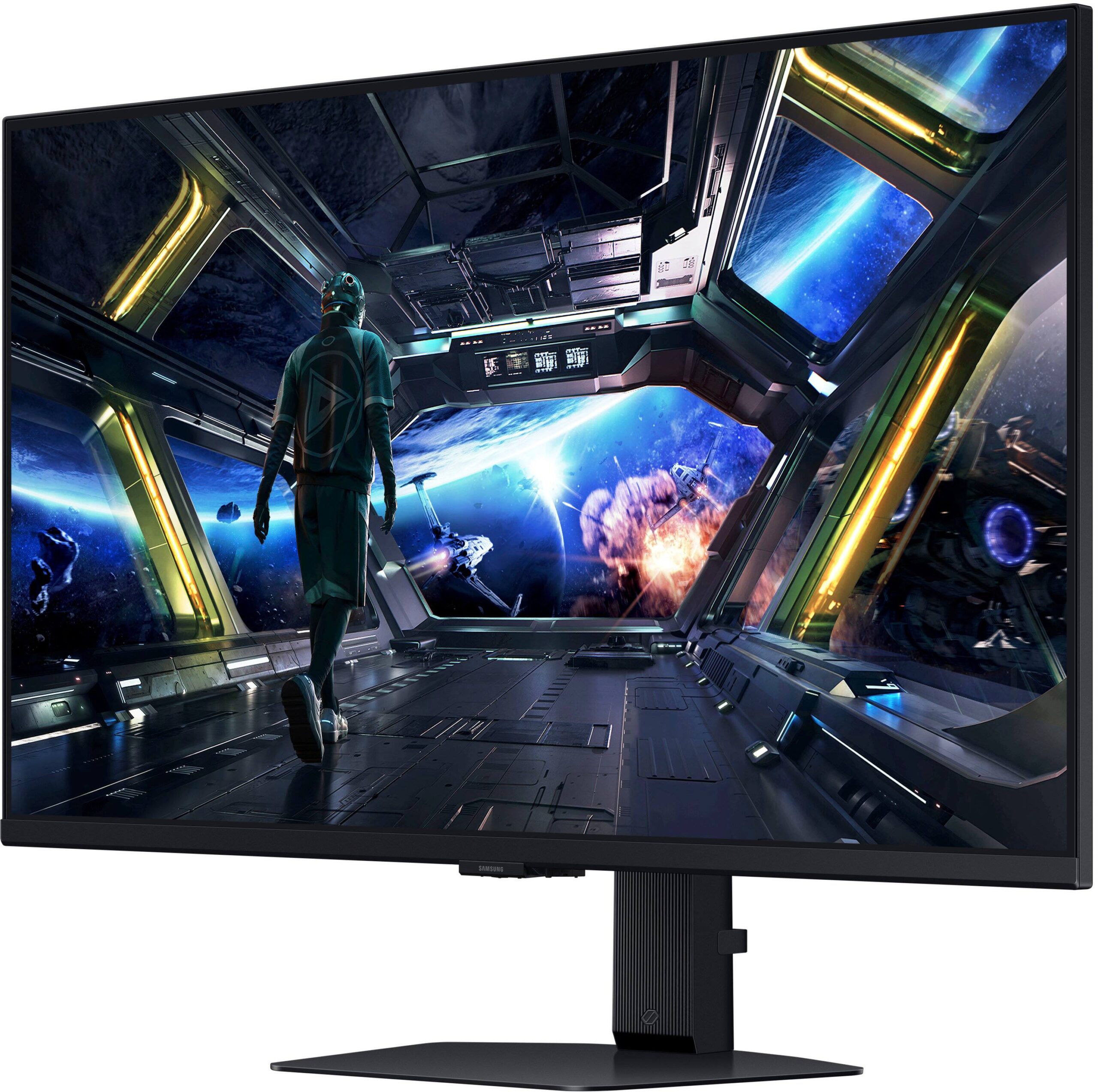 Samsung - 32" Odyssey G7 (G70D) 4K UHD IPS AMD FreeSync Premium Pro and G-Sync Compatible Smart Gaming Monitor with HDR400 - Black