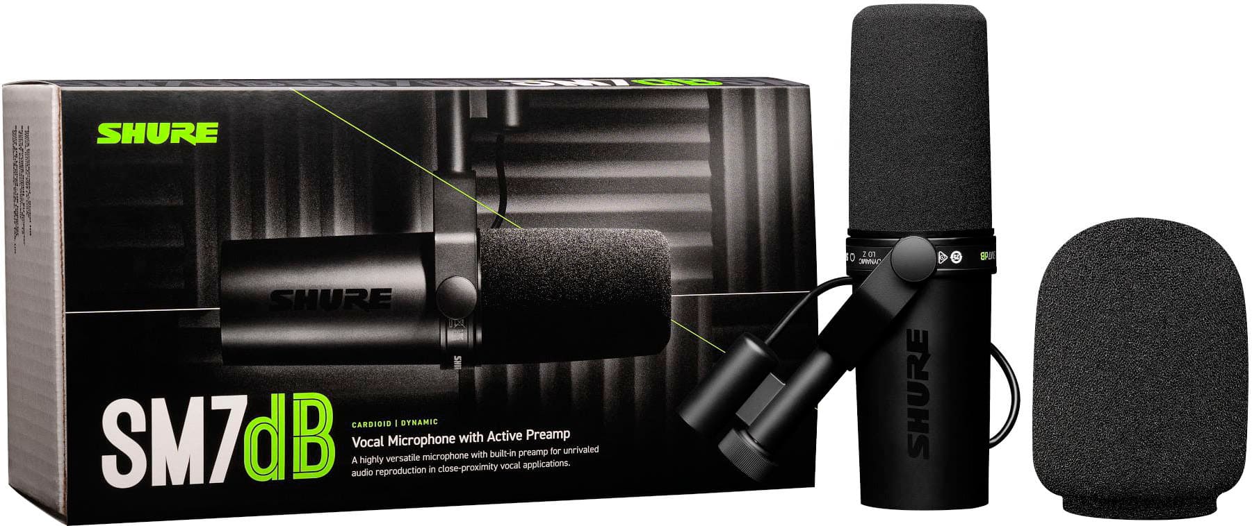 Shure - SM7dB Wired Cardioid Dynamic Microphone with Built-in Preamp