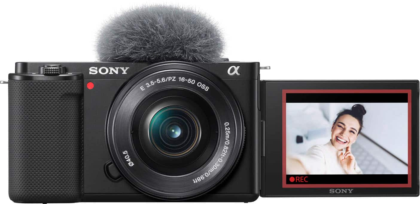 Sony - Alpha ZV-E10 Kit Mirrorless Vlog Camera with 16-50mm Lens - Black