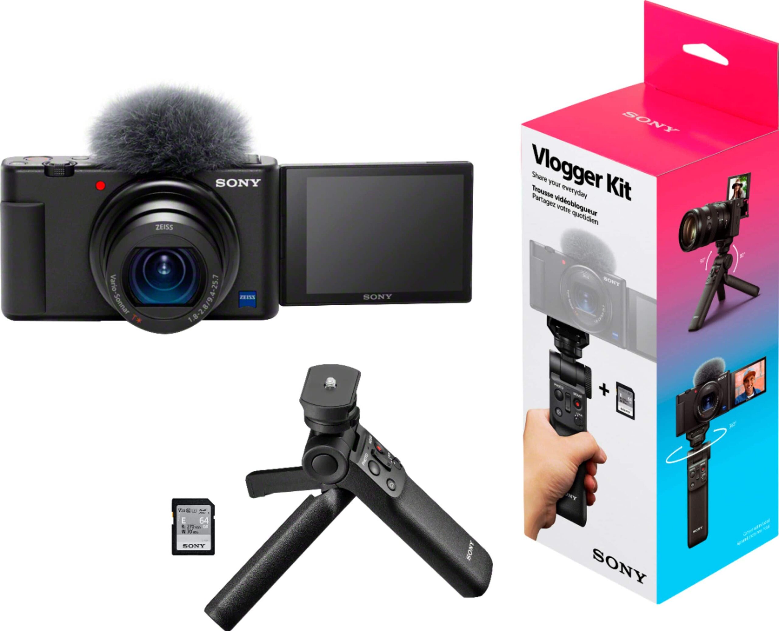 Sony - Creator Accessory Kit/Vlogger Kit - Black