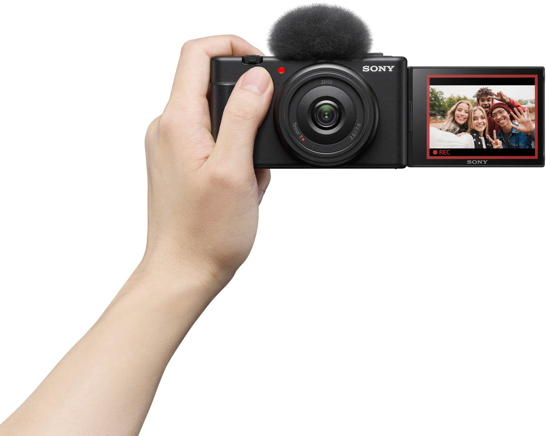 Sony - ZV-1F Vlog Camera for Content Creators and Vloggers - Black