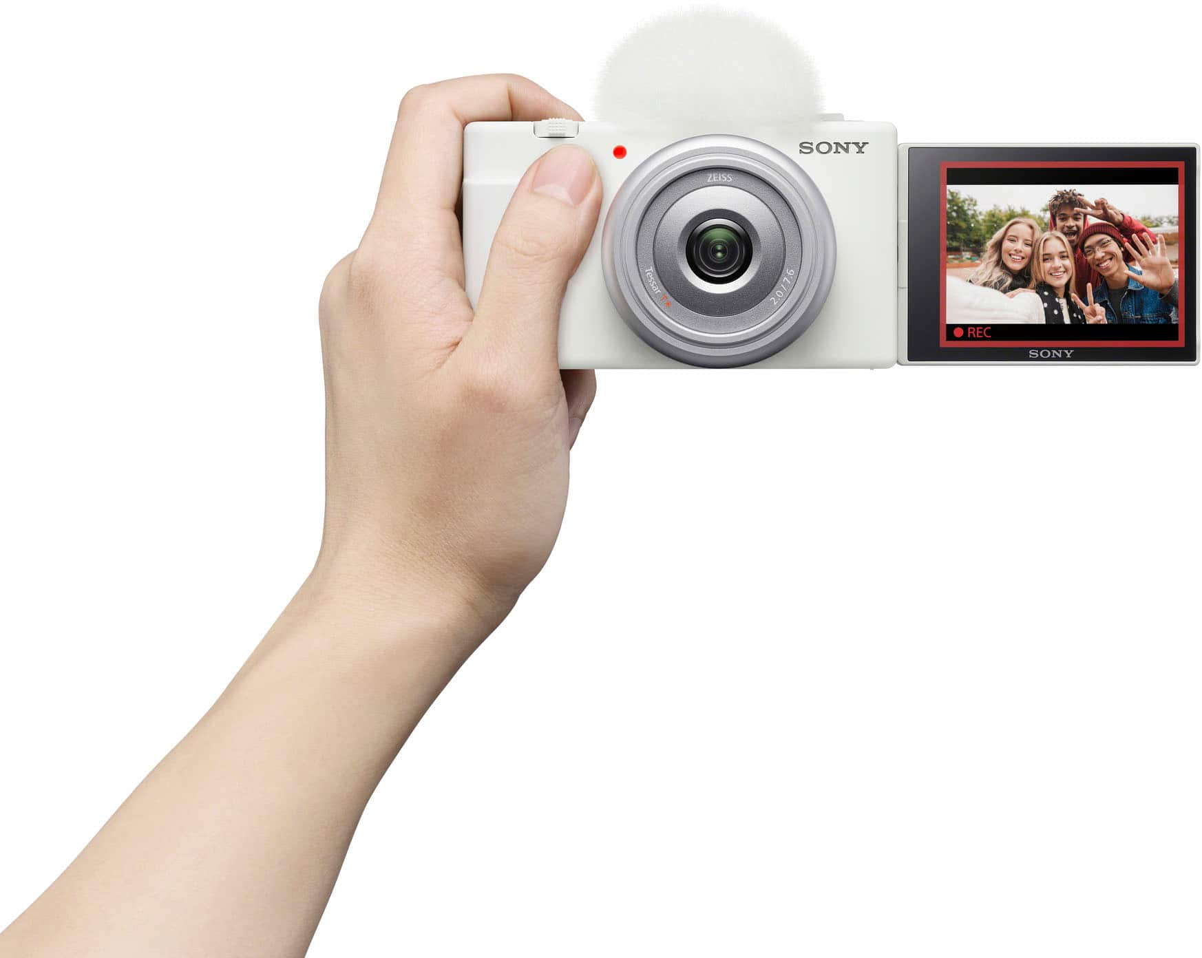 Sony - ZV-1F Vlog Camera for Content Creators and Vloggers - White