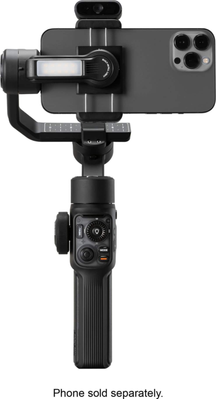 Zhiyun - Smooth 5S AI Combo 3-Axis Gimbal Stabilizer for iPhone 15 Pro Max & Android Smartphone Built-in Fill Light - Black